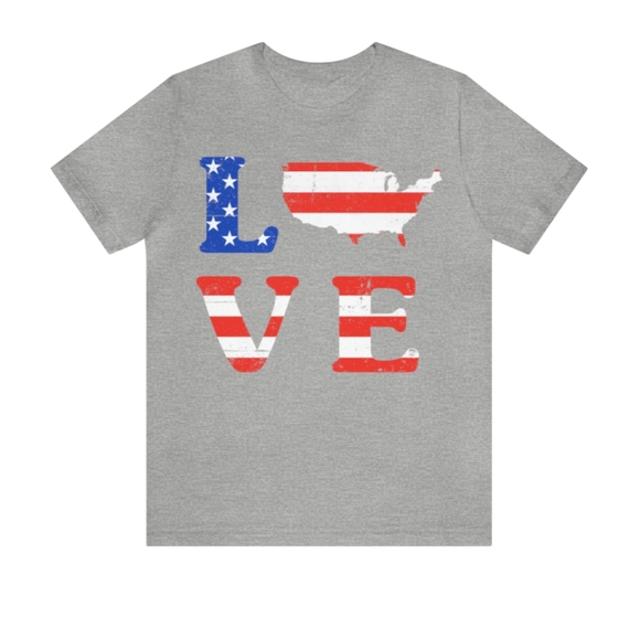 Land of Love: America Map Heart Shirt - Picture 2 of 3